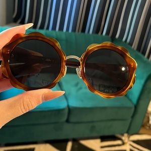 kate spade round flower power tortoise sunnies